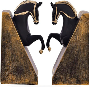 Dynamic gold "Pushing Men" bookends for a motivated <b>desk</b>. Available at wholesale prices. - Product Image 4