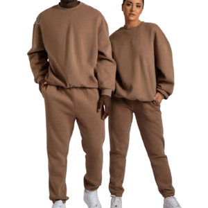 100% coton uni polaire sweat surdimensionné survêtements et Jogging Sport pantalons de survêtement costume unisexe survêtement pour homme 100% coton - Product Image 2