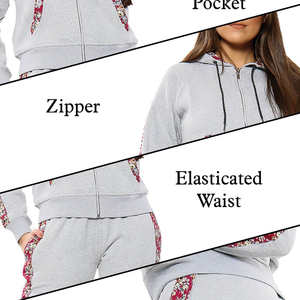 Nouveau survêtement élégant pour femmes Logo personnalisé deux pièces survêtement pour femmes prix de gros survêtement pour femmes - Product Image 6