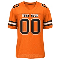 Maillots de football américain de haute qualité à prix de gros, respirants, antibactériens, séchage rapide, manches courtes, 100% polyester, OEM