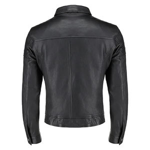 แจ็กเก็ตหนังนิ่มแฟชั่นฤดูหนาวขนแกะระบายอากาศได้สำหรับโรงงานย้อมสีล้วน - Product Image 3