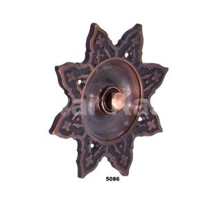 Haute qualité gravé argent métal fleur Design bouton poussoir sonnettes décoratives murales sonnettes pour la décoration de porte à la maison - Product Image 2