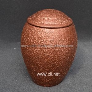 Urne de crémation classique américaine en marbre beige pour adultes Cendres commémoratives décoratives écologiques en pierre naturelle polie à haute brillance - Product Image 6