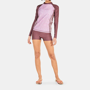 Camiseta de Protección Solar de Alta Calidad para Mujer, Manga Larga, Estilo Liso, con Logotipo Personalizado Impreso, Ropa de Natación - Product Image 6