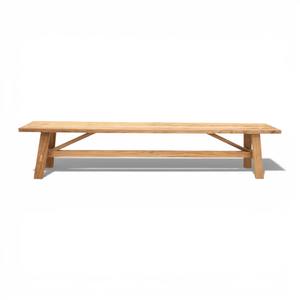 Banc de jardin rustique en bois massif pour extérieur, durable, résistant aux intempéries, en teck recyclé, pour parc - Product Image 2