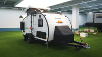 Caravane pliante légère et moderne en aluminium, de type teardrop, pour voyages en famille et camping, directement de l'usine.