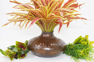 แจกันแป้งสีดำทรงกลมดีไซน์พรีเมี่ยมแจกันลายดอกไม้แบบหรูหราแจกันสไตล์หรูหราเคลือบผงสำหรับบ้านหรูหรา - Product Image 2