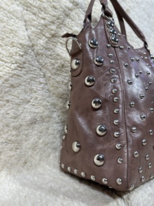 Bolso bandolera de piel marroquí Bolso Tote marrón bolso de piel Mujer Extragrande - Product Image 5