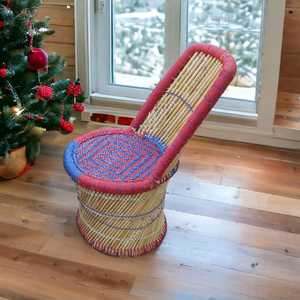 Silla ecológica hecha a mano de ratán para niños, silla de acampada para niños, patio al aire libre, jardín, a la venta de proveedor indio - Product Image 2