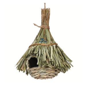 Nids en rotin faits à la main pour oiseaux nid d'oiseau d'herbe en osier extérieur suspendu en gros - Product Image 6