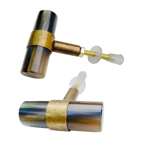 Boutons d'armoire antiques en laiton en corne de buffle boutons d'armoire en laiton en corne d'os poignée et traction - Product Image 1