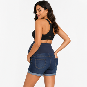 Shorts de maternité serrés d'été avec soutien abdominal pour femmes enceintes - Product Image 3