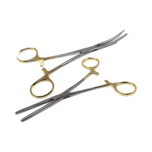 Pinzas Hemostáticas Rochester Premium, Mango Dorado, Acero Inoxidable, Curvas y Rectas, Instrumentos Quirúrgicos Manuales, CE - Product Image 1