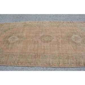 4.6x9.8 ft Rug, Turkish Vintage Rug, <b>Brown</b> <b>Wool</b> Rug - Product Image 4