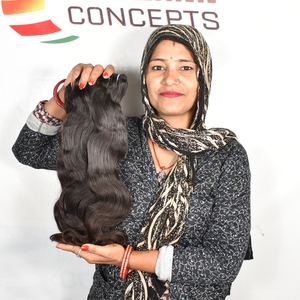 Cuticule alignée couleur noire indien brut en gros aucun enchevêtrement naturel non traité Bodywave faisceaux vierges extensions de cheveux humains - Product Image 5