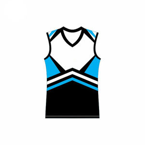 Conjuntos de 2 piezas de chalecos sin mangas con cuello en V para mujer, conjuntos de faldas con cintura elástica, uniforme de porristas al por mayor para niñas - Product Image 4