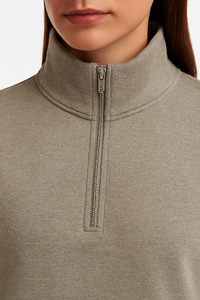 Sudaderas de Invierno de Alta Calidad para Mujer, de Algodón y Felpa, con Media Cremallera, Personalizables, con Capucha y Estilo Masculino - Product Image 5