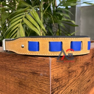 Fashionable Unique Design Genuine Leather Pet <b>Collar</b> Durable Dog <b>Collar</b> Luxury Soft Adjustable Padded Cowhide Leather Dog <b>Collar</b> - Product Image 1