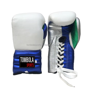 Gants de boxe à lacets personnalisés oz Muay Thai professionnel Kickboxing, MMA Sparring, Gants d'entraînement Vente en gros - Product Image 1