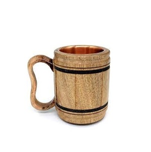Taza de café de madera Taza de madera de acacia personalizable de la mejor calidad con asa y precio al por mayor - Product Image 5