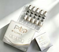 Boîte en papier rigide pliable de luxe personnalisée avec logo en relief doré et insert blister personnalisé pour flacons en verre de 3 ml, 5 ml, 10 ml