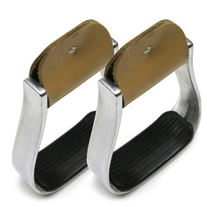 Estribo inglés para montar a caballo al por mayor, mango revestido negro, de acero inoxidable Material, estribos para montar a caballo - Product Image 3