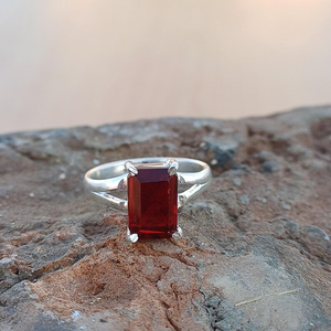 โกเมนเครื่องประดับผู้หญิงแหวนหรูหราเครื่องประดับที่ดีทำด้วยมือจำนวนมาก925เงินสเตอร์ลิง - Product Image 1