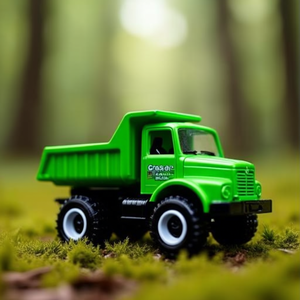 Camión Volquete Verde, Modelo a Escala 1:24, de Plástico - Product Image 3