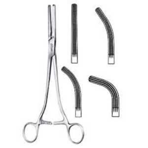 Pinzas de Histerectomía Heaney de Alta Calidad, 21 cm, Curvas, Dentadas, de Una Sola Punta, Ginecología Quirúrgica, por SurgiRight Instrument - Product Image 1