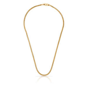 Cadena de Oro de 14k para Hombre, Estilo Religioso con Colgante de Corazón de Perla - Product Image 2