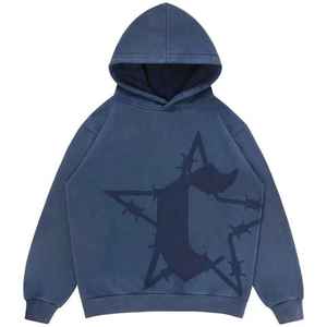 Chándal holgado Unisex de moda, pantalones de Jogger de algodón 100% personalizados, Sudadera con capucha de gran tamaño para hombres y mujeres, patrón sólido informal para invierno - Product Image 2