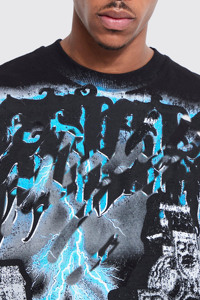 Prince Blank Cotton Street Wear camiseta de gran tamaño Drop Shoulder camiseta personalizada de alta calidad con estampado frontal completo camiseta transpirable - Product Image 3