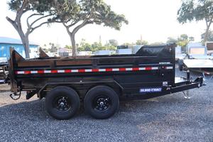 Top Quality 2026 Sure-Trac 7 x 14 FT Heavy Duty Low Profile Hydraulic Dump Trailer 14K GVWR Tandem Axle Black Steel Dump Trailer - Product Image 6