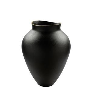 Industry Trending Simple Design <b>Flower</b> <b>Vase</b> Metal Aluminum <b>Black</b> Color Tabletop Decoration Customize Logo & Size - Product Image 3