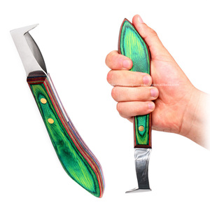 Best Farrier Tools Loop Knife for Trimming the Hoof Sharp Blade with Wooden Handle with Pick Hook Easy Grip Hoof Care - Product Image 2
