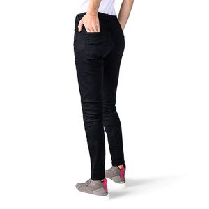 Jeans skinny Fit à la mode pour dames en noir avec un confort extrême et un pantalon d'équitation classique extensible pour les vêtements pour dames - Product Image 4