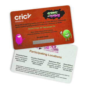 บริการการพิมพ์บัตรชาร์จโทรศัพท์ป้องกันการปลอมแปลงเป็นรอยขีดข่วนโลโก้ออกแบบได้ตามต้องการ - Product Image 4