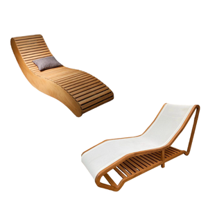 Plage Hôtel Piscine Patio Daybed Mobilier d'extérieur Rotin Aluminium ou bois Chaise Longue Produit Chaise - Product Image 3