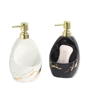 Distributeur de savon attrayant Marble rechargeable, distributeur de savon de haute qualité résistant à la rouille pour les maisons modernes, les restaurants et les mariages - Product Image 6