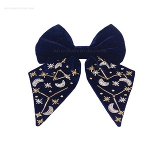 2025 New Arrival Blue Beaded <b>Hair</b> <b>Bow</b> Popular Eid <b>Bows</b> Clips <b>for</b> Kids Women Girls Fashionable Hot Sale Accessory - Product Image 6
