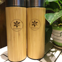 Termo de Bambú Vietnamita Vaso Aislado al Vacío para Bebidas Frías y Calientes para Oficina Viajes y Picnics