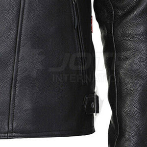 Chaqueta de moto de cuero genuino al mejor precio para hombre, chaqueta de moto de hombre teñida lisa en línea - Product Image 6