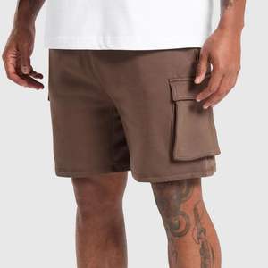 Top Sale <b>Men's</b> Polyester/Cotton Custom <b>Fleece</b> Box Casual Cargo Shorts OEM Service with Custom Logo - Product Image 1