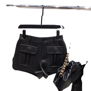 Genuine Leather <b>Shorts</b> Women Real Lambskin Pants Biker Ladies Sheepskin Riding <b>Girls</b> <b>Shorts</b> - Product Image 1