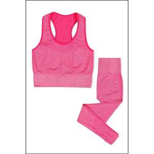 Grey Cotton Seamless <b>Sports</b> <b>Bra</b> with Cotton Slim Leggings Set - Product Image 6