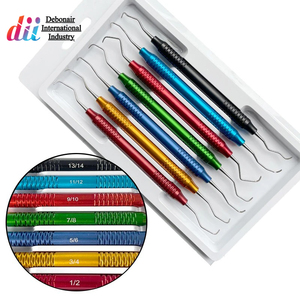 Juego de cureta Gracey Dental de acero Multicolor, 7 Uds., Kit de escalador profesional, herramientas quirúrgicas manuales de cuidado bucal, dentista - Product Image 6