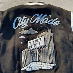 OEM Manufacturer Custom Chenille Embroidery Men College Baseball Bomber <b>Patchwork</b> Letterman Varsity <b>jacket</b> for men - Product Image 3