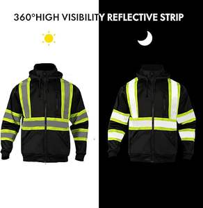 Dernière conception 2026 couleur noire réfléchissante écologique toile vêtements de travail vestes printemps chaud respirant pluie imperméable surdimensionné - Product Image 5