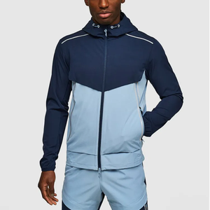 Conjunto de 2 Piezas de Chaqueta Deportiva Transpirable de Invierno con Media Cremallera y Pantalones de Poliéster/Algodón, Cortavientos Informal para Hombre - Product Image 3