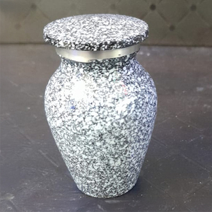 AYAANS-Urnes grises pour cendres humaines, mini petites urnes avec finition en pierre, conteneur de stockage de restes humains de couleur grise - Product Image 1